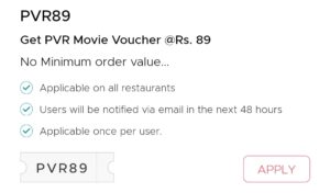 voucher from Zomato