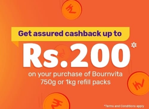 FREE Rs 50 to Rs 200 Amazon Pay Gift Card with Cadbury Bournvita Pack FREE Rs 50 to Rs 200 Amazon Pay Gift Card with Cadbury Bournvita Pack