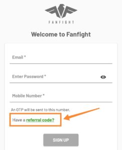 fanfight-app-referral-code