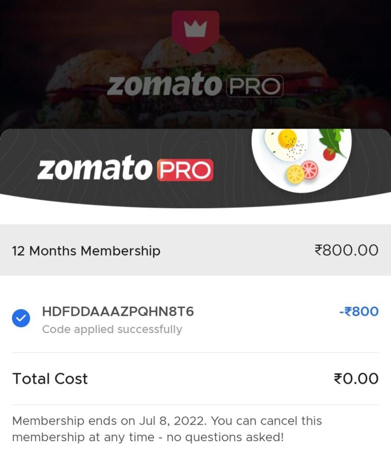 Zomato Pro FREE Membership Offer 5 Working Tricks Added