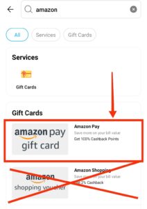Amazon Pay Gift Card Cashback Offer