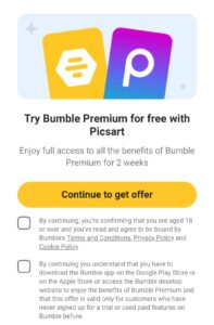 Bumble Free Trial Offer