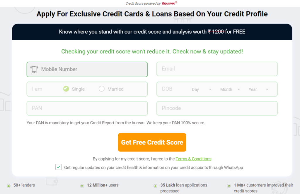 Credit Mantri Free Credit Score Report