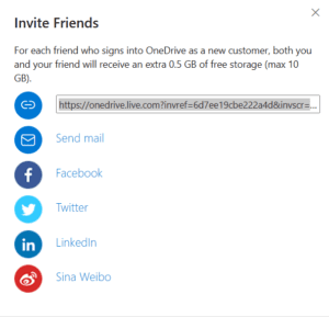 OneDrive Free Storage
