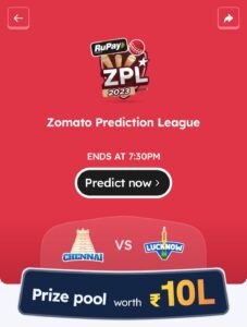 Zomato Prediction League ZPL