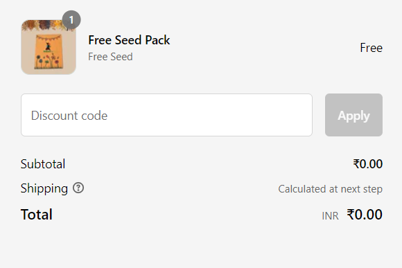Food Care Seed Pack Free Sample