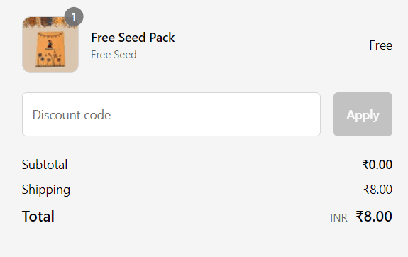 Food Care Seed Pack Free Sample