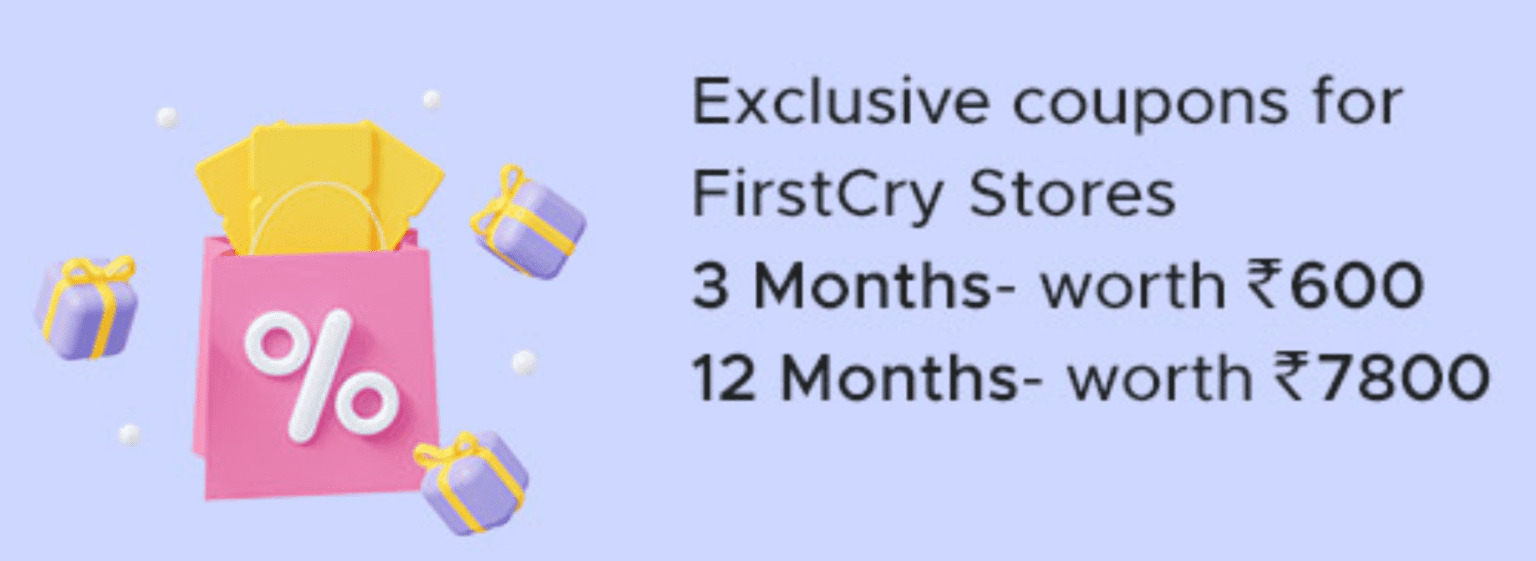 FirstCry Club Membership 3 Months for Free + ₹100 Free Shopping