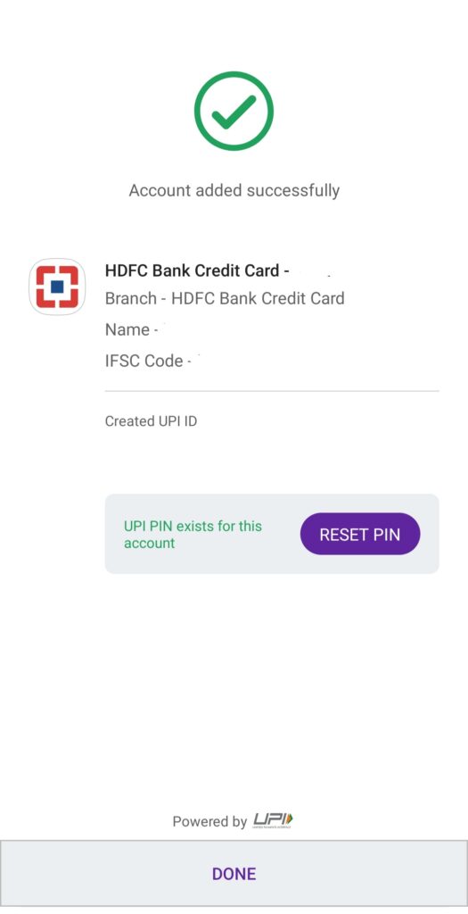 Rupay Credit Card on UPI Cashback Offer