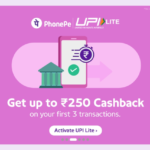 Phone UPI Lite Cashback Offer
