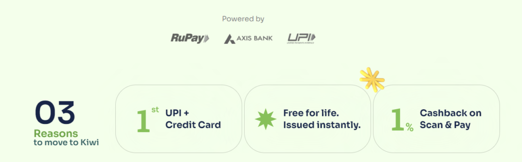 Kiwi App Rupay Credit Card