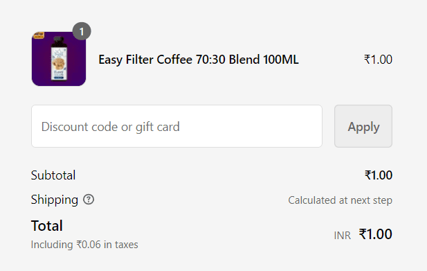 V S Mani Filter Coffee Free Sample