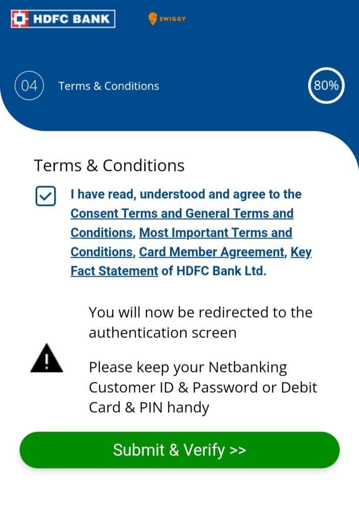HDFC Swiggy Credit Card