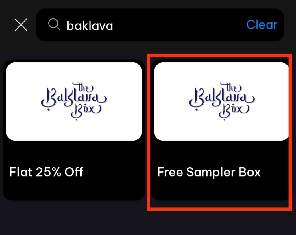 Baklava Box Free Sample