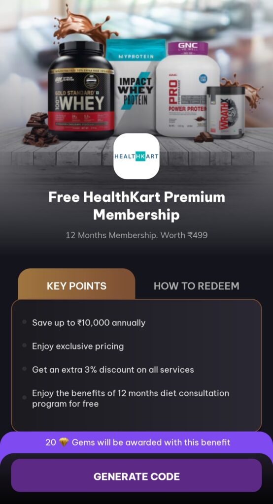 HealthKart Premium Membership Free