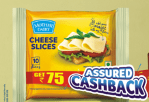 Mother Dairy Cheese Cashback Offer