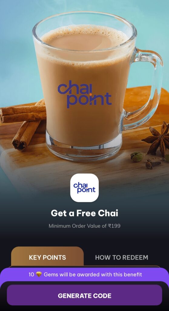 Chai Point Free Chai