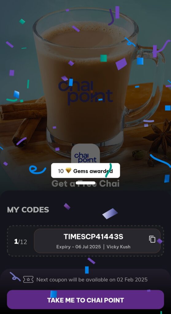 Chai Point Free Chai