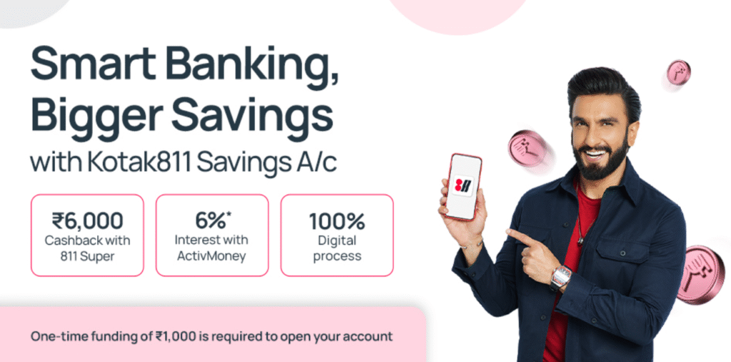 Kotak811 Super Savings Account - 5% Cashback