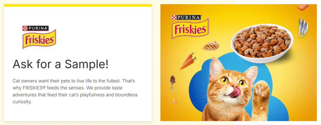 Purina cat Food free sample