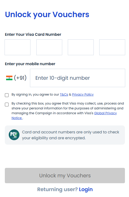 Visa Rewards Free Recharge and Bill Payment Voucher