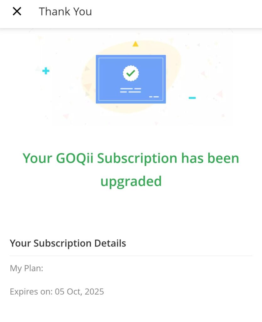 GOQii Trail plan Free with Timesprime