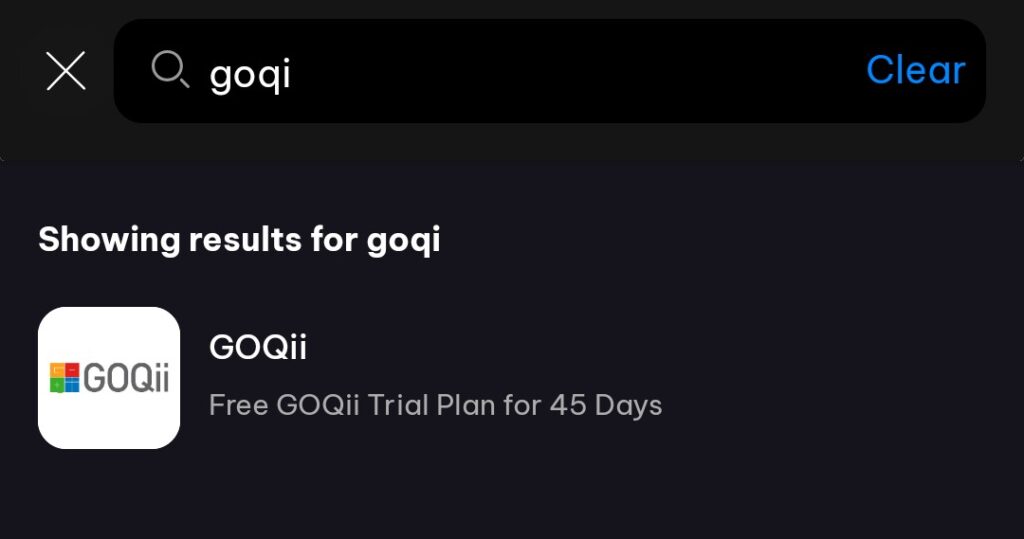 GOQii Trail plan Free with Timesprime