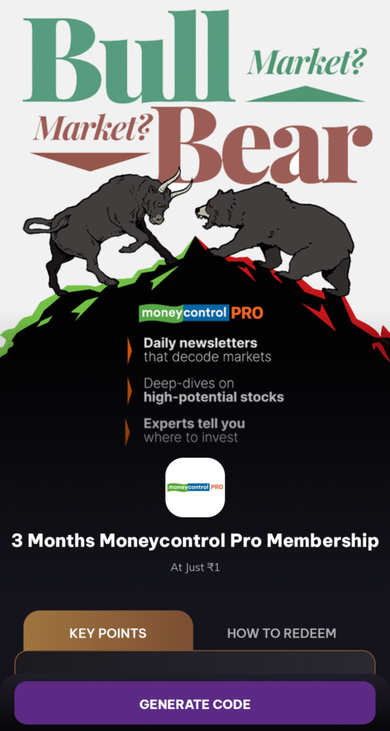 MoneyControl Pro Free Subscription