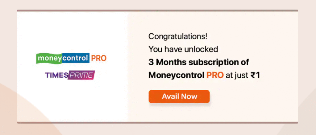 MoneyControl Pro Free Subscription