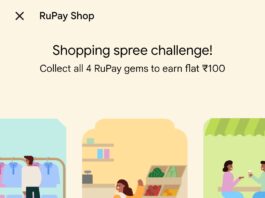 Google Pay Rupay Shopping Spree Challenge