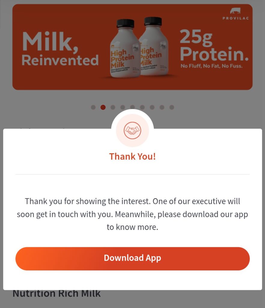 Provilac Free Milk Sample