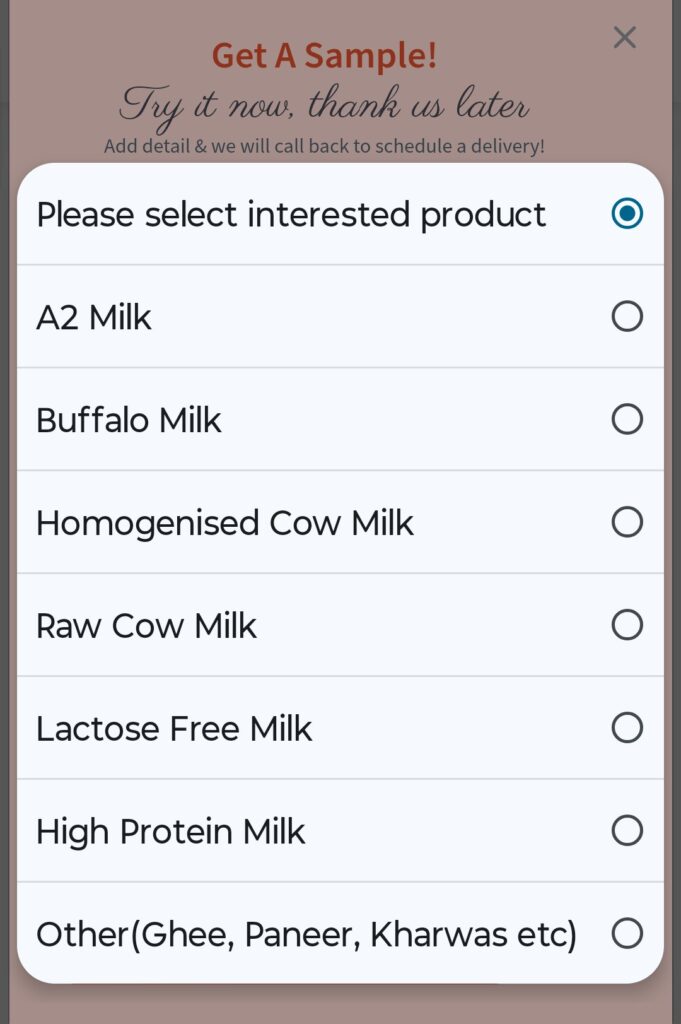 Provilac Free Milk Sample