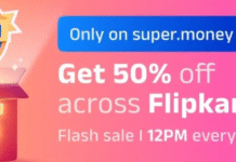 Super Money Flipkart shopping offer